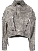 Manokhi veste de moto à manches amovibles - Gris