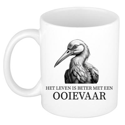 Cadeau mok voor de familie Ooievaar - het leven is beter met - wit - keramiek - 300 ml