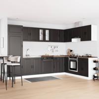 Wastafel onderkast Porto Zwart 80 x 46 x 81,5 cm Bewerkt hout