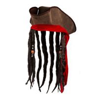 Boland Hoed piraat dirty jack met haar