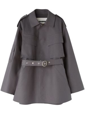 Jil Sander Jas met ceintuur - Grijs