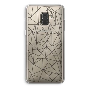 Geometrische lijnen zwart: Samsung Galaxy A8 (2018) Transparant Hoesje