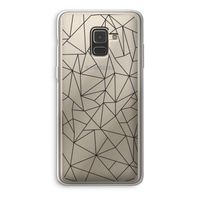 Geometrische lijnen zwart: Samsung Galaxy A8 (2018) Transparant Hoesje