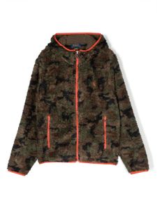 Ralph Lauren Kids veste en peau lainée artificielle - Vert