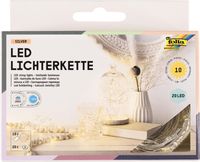 Folia lichtslinger LED, 20 LED&apos;s, 2,20 m, op batterijen, pak van 10 stuks