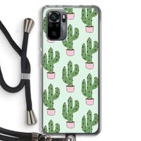 Cactus Lover: Xiaomi Redmi Note 10 Pro Transparant Hoesje met koord