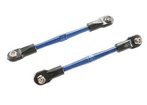 Turnbuckles, aluminum (blue-anodized), toe links, 59mm (2) (assembled w/ rod ends & hollow balls)