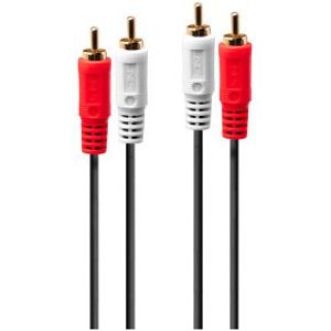 Lindy 35666 20m 2 x RCA 2 x RCA Zwart, Rood, Wit audio kabel