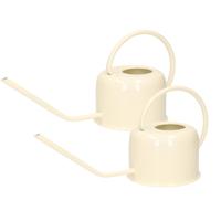 RVS metalen Plantengieter - wit - 1100 ml - Gieters voor binnen gebruik RVS metalen Plantengieter - wit - 1100 ml - Gieters voor binnen gebruik