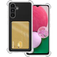 Basey Samsung Galaxy A13 5G Hoesje Siliconen Hoes Case Cover met Pasjeshouder - Transparant - thumbnail
