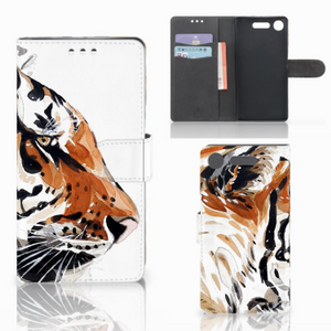 Hoesje Sony Xperia XZ1 Watercolor Tiger