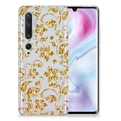 Xiaomi Mi Note 10 Pro | TPU Case | Gouden Bloemen Xiaomi Mi Note 10 Pro | TPU Case | Gouden Bloemen