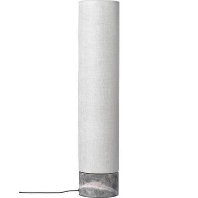Gubi Unbound H80 Vloerlamp - Grijs marmer & Canvas wit