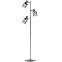 ETH Glazen vloerlampSledge Glass 3-lichts zwart met smoke glas - 05-VL8178-3036