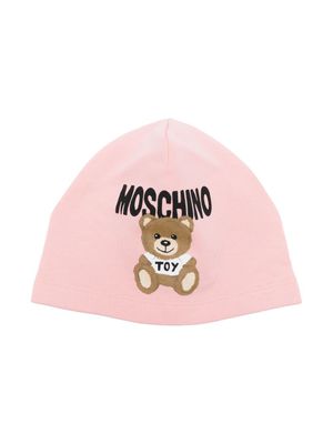 Moschino Kids bonnet à imprimé Teddy Bear - Rose