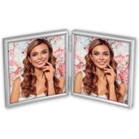 Zep fotolijst 120ds01-44 silver 2x 10x10 cm