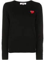 Comme Des Garçons Play pull à patch cœur - Noir