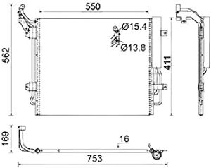 Condensor, airconditioning AC849000S