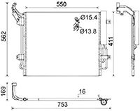Condensor, airconditioning AC849000S