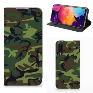 Samsung Galaxy A50 Hoesje met Magneet Army Dark