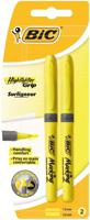 BIC Highlighter grip geel blister (2 st) - thumbnail
