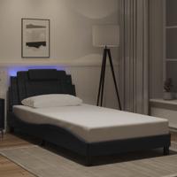 Bedframe "Viana" met LED zonder matras zwart 100x203 cm