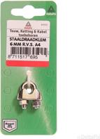 Staaldr.klem 6mm rvs - Deltafix