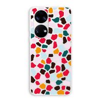 Colored Giraffe: Huawei P50 Transparant Hoesje