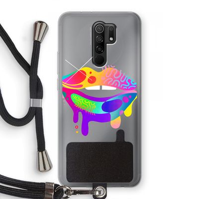 Lip Palette: Xiaomi Redmi 9 Transparant Hoesje met koord