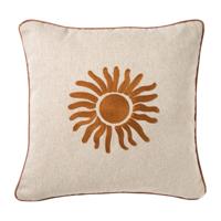 Kussen zon - bruin - 45x45 cm