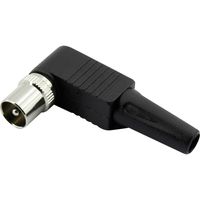 TRU COMPONENTS 1372218 Coax-stekker, haaks Met anti-kniktule Aansluitingen: Coax-stekker IEC 1 stuk(s) - thumbnail