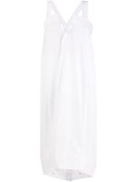 Maison Margiela robe mi-longue à col v - Blanc