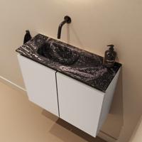 Toiletmeubel Mondiaz Ture Dlux | 60 cm | Meubelkleur Linen | Eden wastafel Lava Links | Zonder kraangat