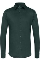 Desoto Slim Fit Jersey shirt donkergroen, Effen - thumbnail