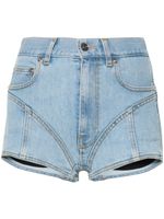 Mugler short en jean - Bleu