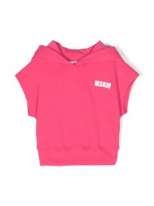 MSGM Kids hoodie à logo imprimé - Rose