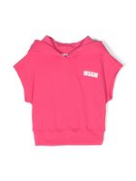 MSGM Kids hoodie à logo imprimé - Rose