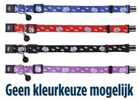 Trixie Trixie halsband kat safer life print kat / poot assorti