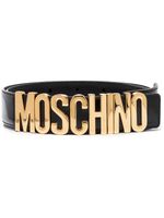 Moschino ceinture à plaque logo - Noir - thumbnail