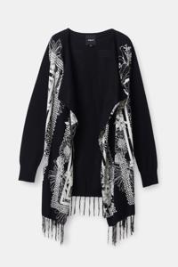 Open trui van viscose - BLACK - M