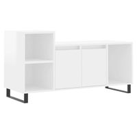 vidaXL Tv-meubel 100x35x55 cm bewerkt hout hoogglans wit