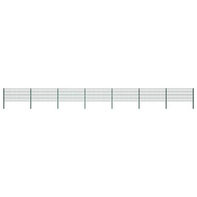 Schuttingpaneel met palen 11,9x0,8 m ijzer groen