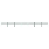 Schuttingpaneel met palen 11,9x0,8 m ijzer groen