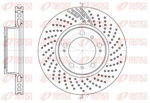 Remschijf REMSA, Remschijftype: Geventileerd: , Diameter (mm)317,8mm, Inbouwplaats: Vooras links, u.a. für Porsche