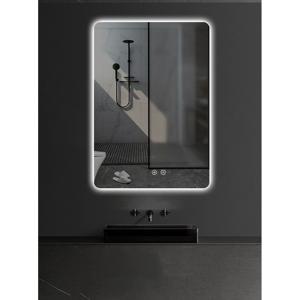 Badkamerspiegel Aloni Queen | 60x80 cm | Rechthoekig | Indirecte LED verlichting | Touch button | Met spiegelverwarming