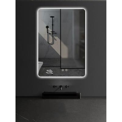 Badkamerspiegel Aloni Queen | 60x80 cm | Rechthoekig | Indirecte LED verlichting | Touch button | Met spiegelverwarming