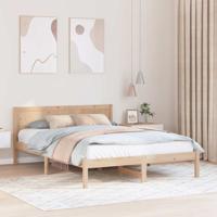 Bedframe Bruin 140 x 200 cm Massief grenenhout