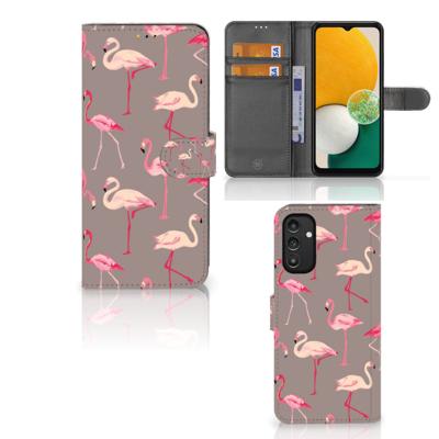 Samsung Galaxy A14 5G | Telefoonhoesje | Met pasjeshouder | Flamingo