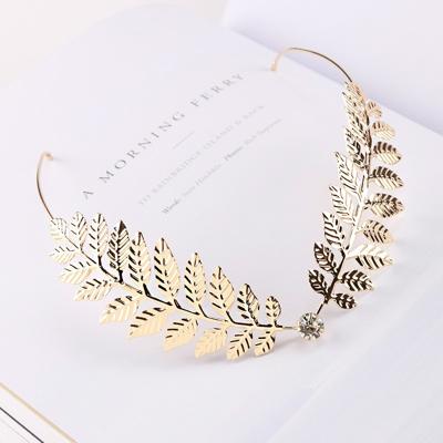 Vrouwen mode hoofdbanden Crystal legering haar banden terug houder (Leaf sectie)