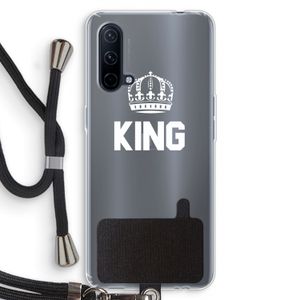 King zwart: OnePlus Nord CE 5G Transparant Hoesje met koord